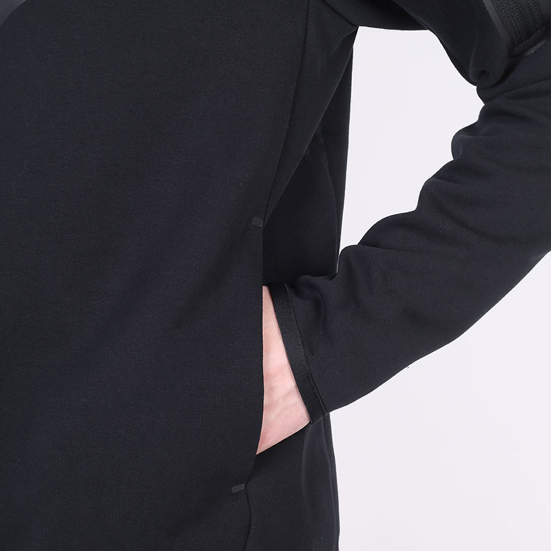 мужская черная толстовка Nike Tech Fleece Hoodie Full-Zip CU4489-010 - цена, описание, фото 6